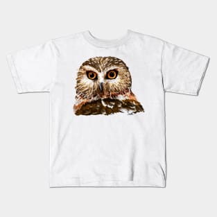 Saw Whet Owl Kids T-Shirt